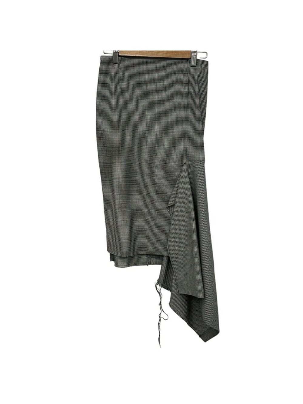 Balenciaga Long Skirt S Black White Houndstooth 36